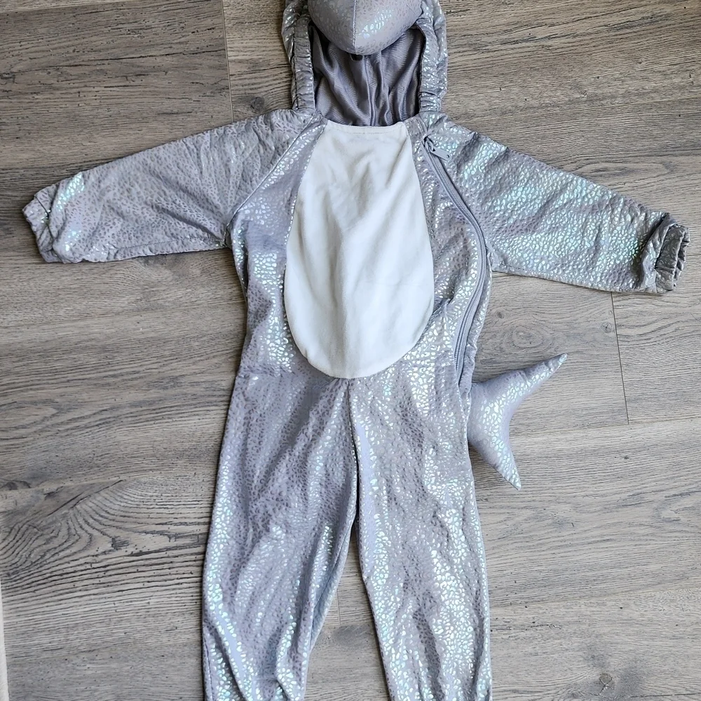 Hyde & Eek! Boutique Toddler Shark Halloween Costume Jumpsuit Size 18m-24m EUC